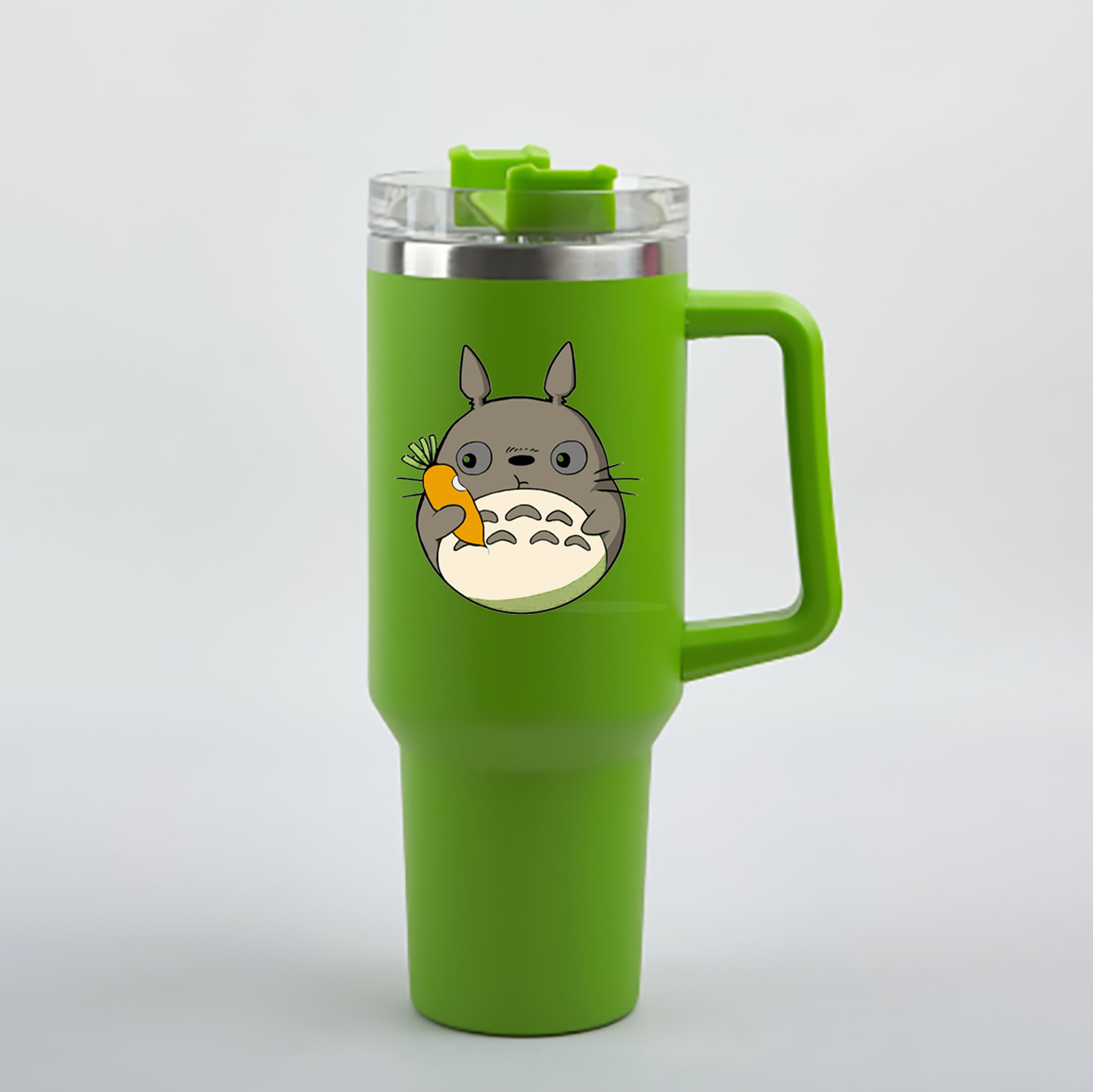 （画像用） となりのトトロ 草壁メイ 草壁サツキ My Neighbor Totoro Satsuki Kusakabe Mei Kusakabe 1200mL車用タンブラー - クリスタルステッカー（プラスチックストロー付き）